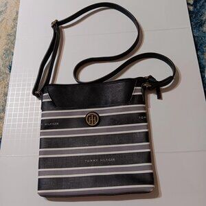 TOMMY HILFIGER Cross Body striped Black/White